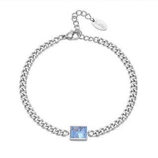 Crystalp Elegante Pulsera de acero con cristal 22139.Aqu.E 