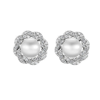 Crystalp Orecchini con Cristalli e Perle Ricca Perla 42310.R — Orecchini