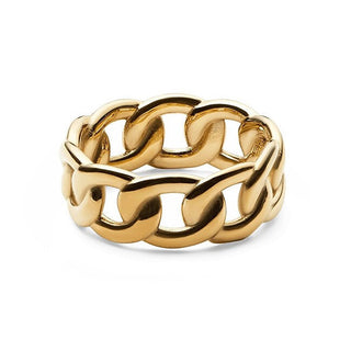 Daniel Wellington Modern Gold-Plated Chunky Chain Ring Dw004008 - Size: 60 Mm 