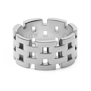 Daniel Wellington Bague en acier au design 5-Link Dw0040103 - Circuit : 58 Mm 