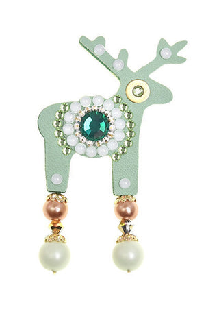 Deers Piccolo Cervo Verde Chiaro Benedict — Figurina
