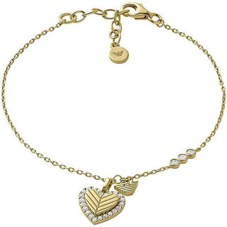 Emporio Armani Armbånd Guld Dame Zirkoner Hjerte Eg3623710 — Armbånd