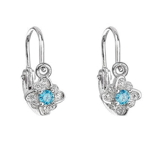 Evolution Group 11175.3 Orecchini Bambini Argento Zirconi Blu — Orecchini