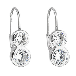 Evolution Group 11170.1 Argento Zirconi Trasparenti — Orecchini