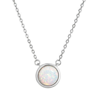 Evolution Group Collana con Opale Sintetico 12065.1 Bianco — Collana