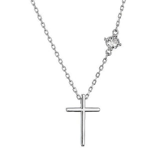 Evolution Group Collana in Argento Croce e Zircone 12107.1 — Collana