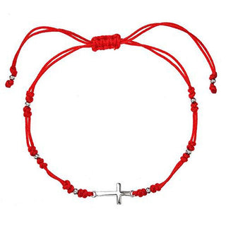 Evolution Group Cabalistico con Croce 13023.3 Rosso — Bracciale