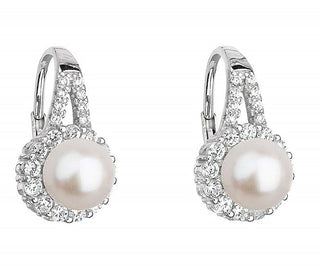 Evolution Group 21047.1 Argento con Perla — Orecchini Pendenti