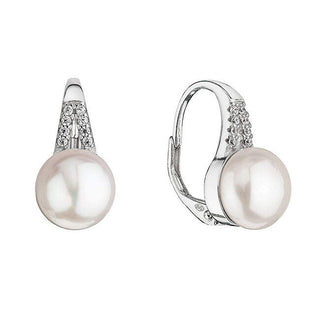 Evolution Group Silver Earrings with Freshwater Pearl 21070.1 