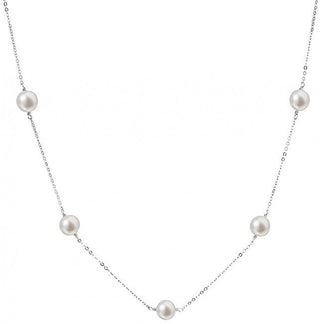Evolution Group Argento 5 Perle Vere Pavona 22015.1 — Collana