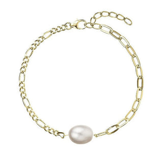 Evolution Group Bracciale Placcato Oro con Vera Perla 23026.1 — Bracciale