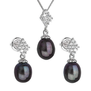 Evolution Group 29018.3 — Set Orecchini Collana Pendente in Argento con Perle di Fiume