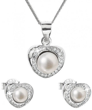 Evolution Group Pavon 29025.1 Parure in Argento con Perle Autentiche — Parure