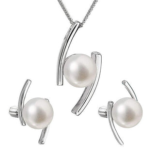 Evolution Group Parure Di Gioielli In Argento Con Perle Autentiche Pavona 29039.1B — Parure gioielli