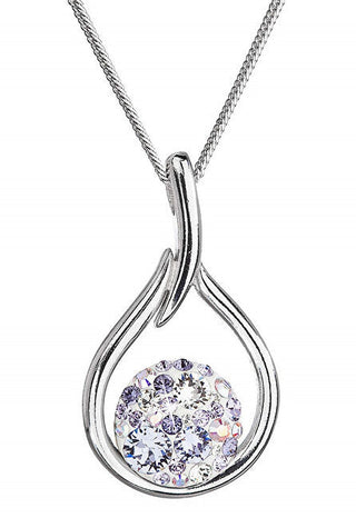 Evolution Group Senza Tempo Swarovski 32075.3 Viola — Collana in Argento