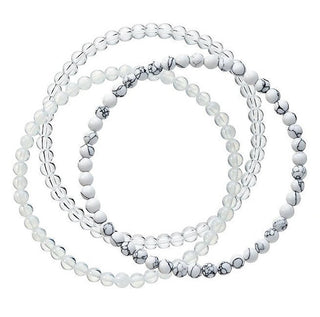 Evolution Group Set Di Bracciali Con Perline 43043.3 Bianco — Set di bracciali