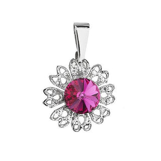 Evolution Group Ciondolo Scintillante Con Cristallo Swarovski Flower 54032.3 Fucsia — Ciondolo con cristallo Swarovski