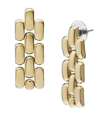 Fossil Élégantes boucles d’oreilles pendantes plaquées or Arden Jf04786710 