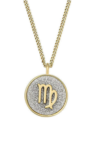Fossil Virgo Sign Necklace Gold-Plated Joa00951710 