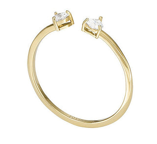Fossil Anello Aperto Oro Cristalli JF04359710 Circuito 57mm — Ring