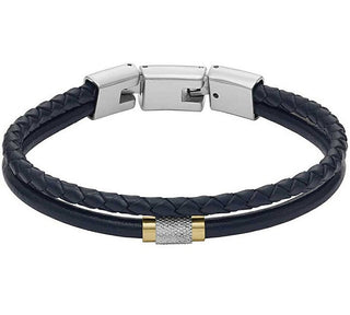 Fossil Bracciale Doppio Pelle Uomo Jf04703998 — Armband