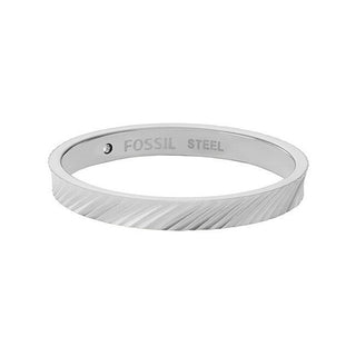 Fossil Modern Steel Ring Harlow Jf04757040 - Size: 59 Mm 