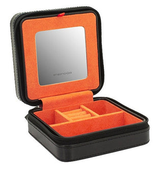 Friedrich Lederwaren Black Boho Travel Jewelry Case 20134-2 