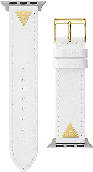 Guess Bracelet en cuir pour Apple Watch (38 - 41 Mm) - Triangle Blanc Cs2006S2 
