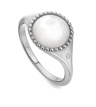 Hot Diamonds Silberring mit Diamant und Perlmutt Most Loved Dr258 - Umfang: 60 Mm 