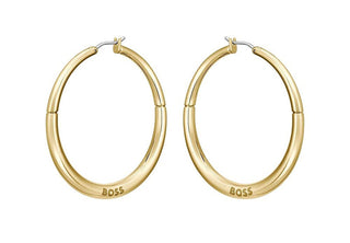 Hugo Boss Orecchini Cerchio Placcati Oro Giugno 1580570 — Orecchini