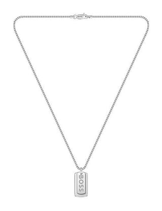 Hugo Boss Collana Devon Targhetta Acciaio Uomo 1580575 — Collana