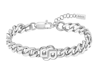 Hugo Boss Elegante Bracelet en acier Double B 1580621 