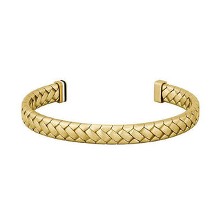 Hugo Boss Pulsera maciza chapada en oro para hombre 1580672 
