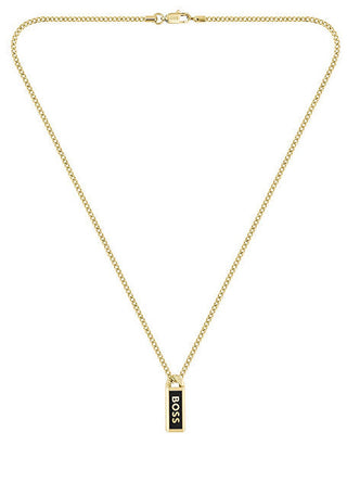 Hugo Boss Men's Necklace Gold-Plated Kassy Emblem 1580678 