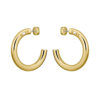 Hugo Boss Creolen aus goldplattiertem Stahl Live Statement 1580738 