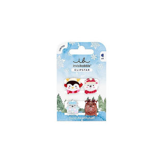 Invisibobble Clipstar Kids Cozy Snowy Friends 4 Stycken — Hårklämma