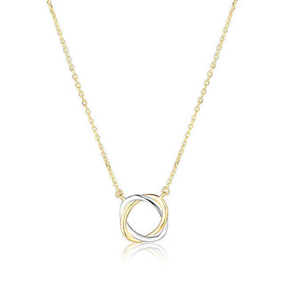 Jvd Collana Argento Bicolore Cerchi Intrecciati — Collana
