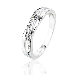 Jvd Anello Precisione Argento Zirconi SVLR1299XJ6B Circuito 56 mm — Ring