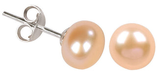 Jwl Luxury Pearls Ohrringe mit echten Lachsperlen gefertigt 