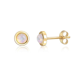 Jwl Luxury Pearls Orecchini in Argento Placcato Oro con Opale Sintetico JL0615 — Orecchini