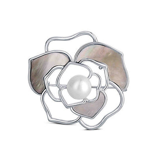 Jwl Luxury Pearls JL0627 Spilla 2 in 1 con Perla Bianca e Madreperla — Spilla
