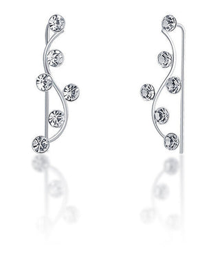 Jwl luxury pearls Orecchini Longitudinali Scintillanti Con Cristalli Jl0690 — Orecchini