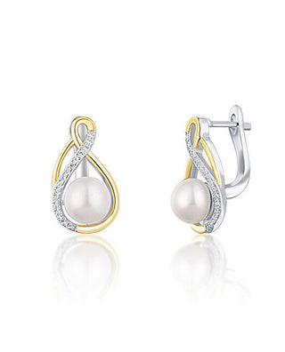 Jwl Luxury Pearls Orecchini Bicolore Con Perle Vere JL0721 — Orecchini