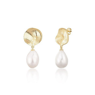 Jwl Luxury Pearls Øredobber Belagt med Gull med Ekte Barokkperler JL0724 — Øredobber