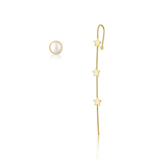 Jwl Luxury Pearls Orecchini Asimmetrici Originali Placcati Oro Jl0811 — Orecchini