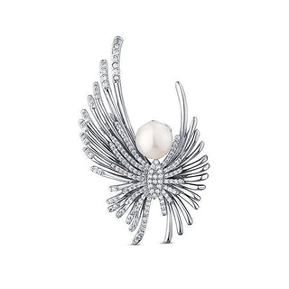 Jwl luxury pearls Spilla Graziosa Angelo Perla Cristalli JL0823 — Spilla
