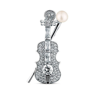 Jwl Luxury Pearls Spilla Violino Perle — Spilla