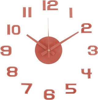 Karlsson Reloj de pared de diseño con números adhesivos Ka6001Rd 