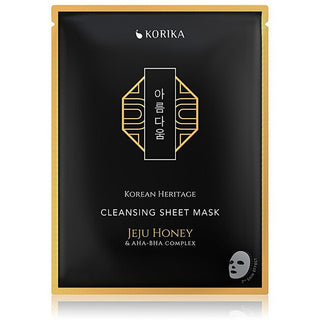 Korika Mascarilla limpiadora de tejido con miel de Jeju y complejo Aha, Bha Korean Heritage (Mascarilla limpiadora de tejido) 25 G 