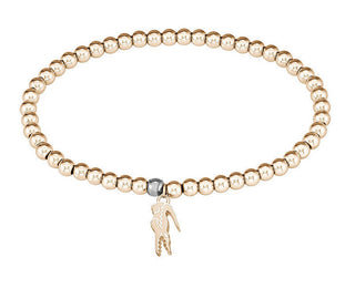 Lacoste Bracciale Perline In Acciaio Placcato Oro Orbe 2040333 — Bracciale